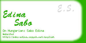 edina sabo business card